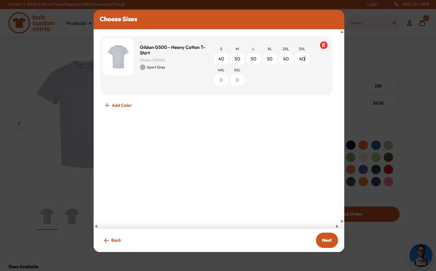easy ordering at bulk custom shirts - step 03